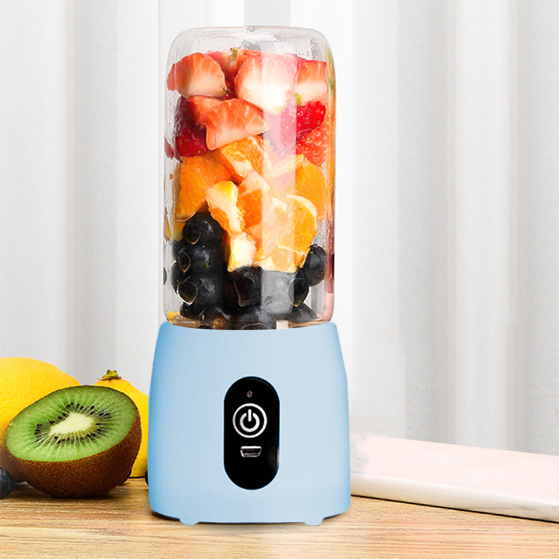 Portable Mini USB Rechargeable Glass Juicer Magnetic Safety 8cmX20cm Blue