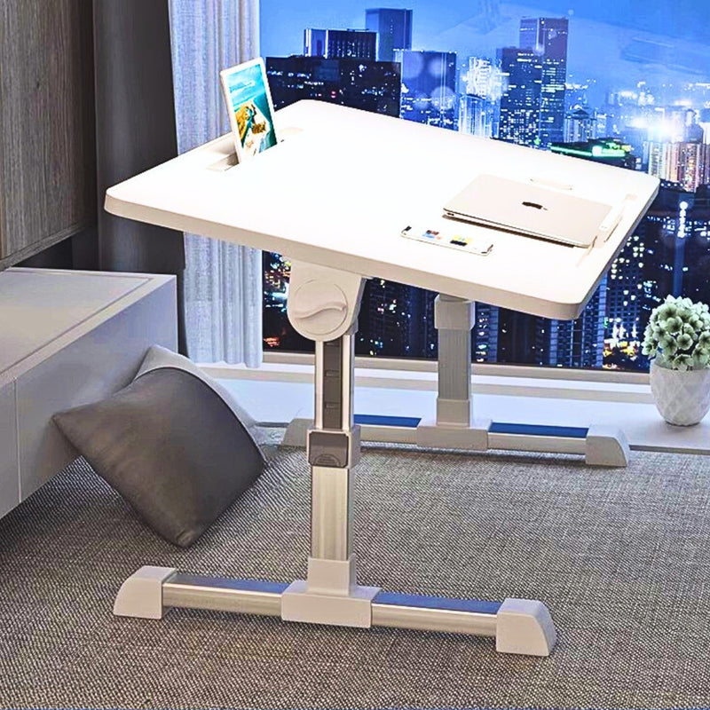 White Adjustable 60x40cm Portable Foldable Laptop Bed Study Table Aluminum