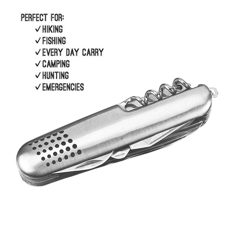 Multi Function Army Knife 100% Stainless Steel Swiss Style Tool