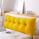 100cm Yellow Triangular Wedge Bed Pillow Button Tufted Removable Cover