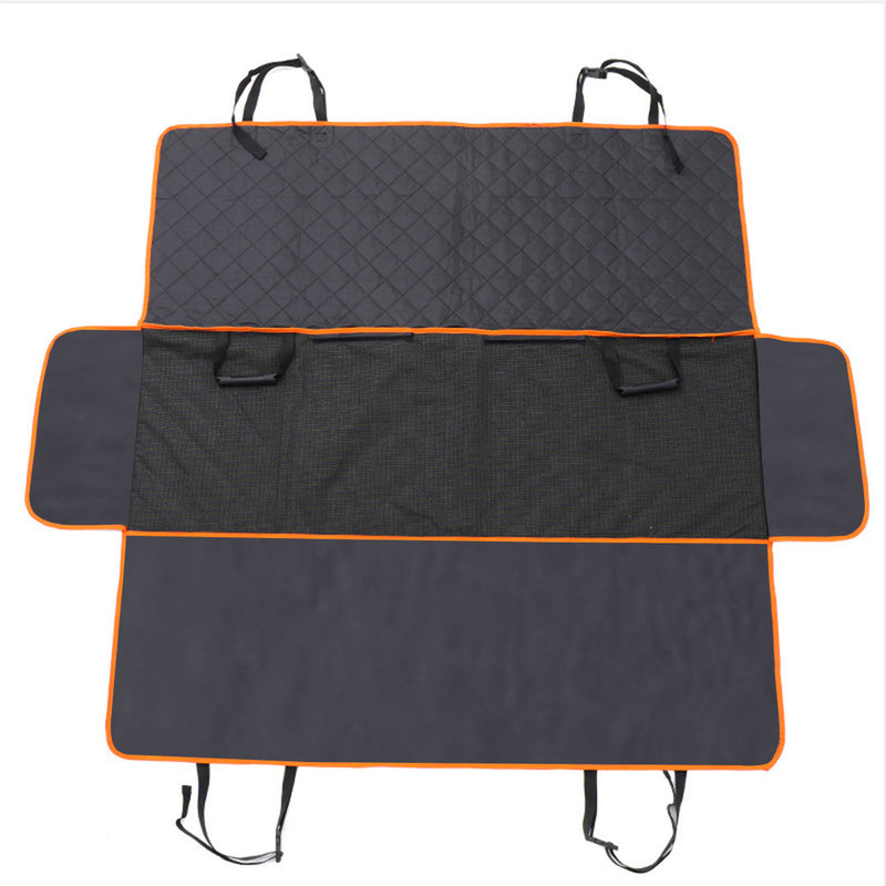 Pet Car Seat Cover 600D Oxford 137x147x35cm Waterproof Padded Nonslip Black