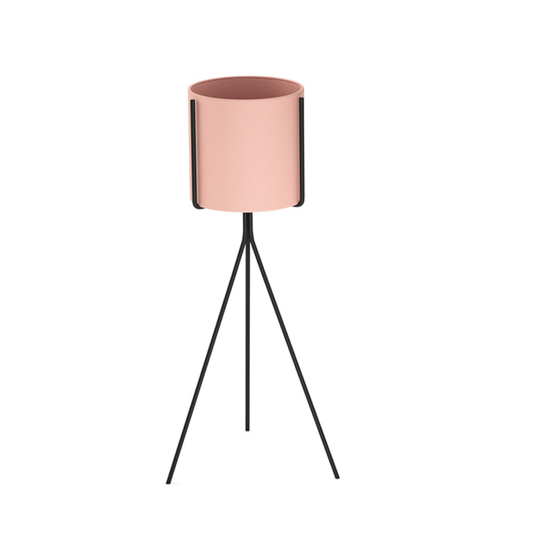 2X 80cm Tripod Plant Stand Painted Iron Frame Enamel Pot Pink Black Indoor