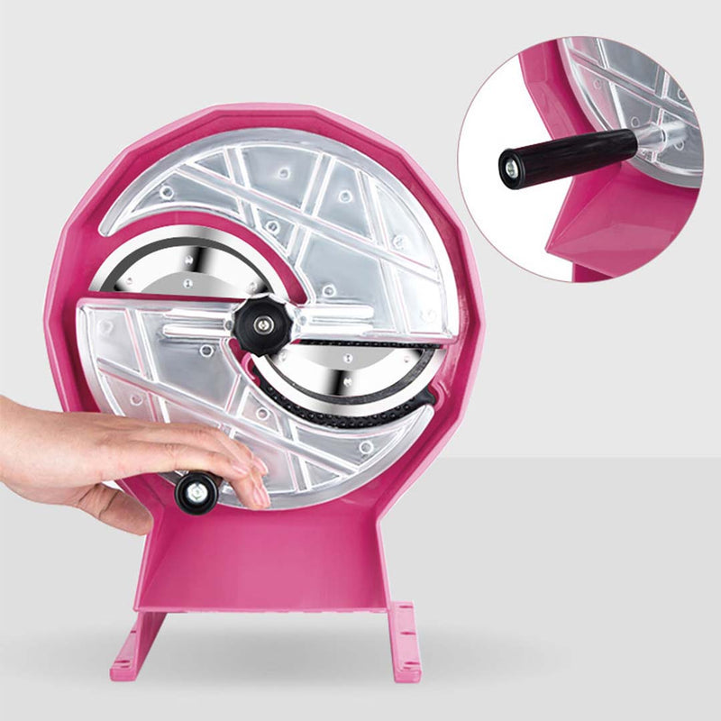 Manual Vegetable Fruit Slicer Cutter Machine Adjustable Thickness Pink 11x21cm