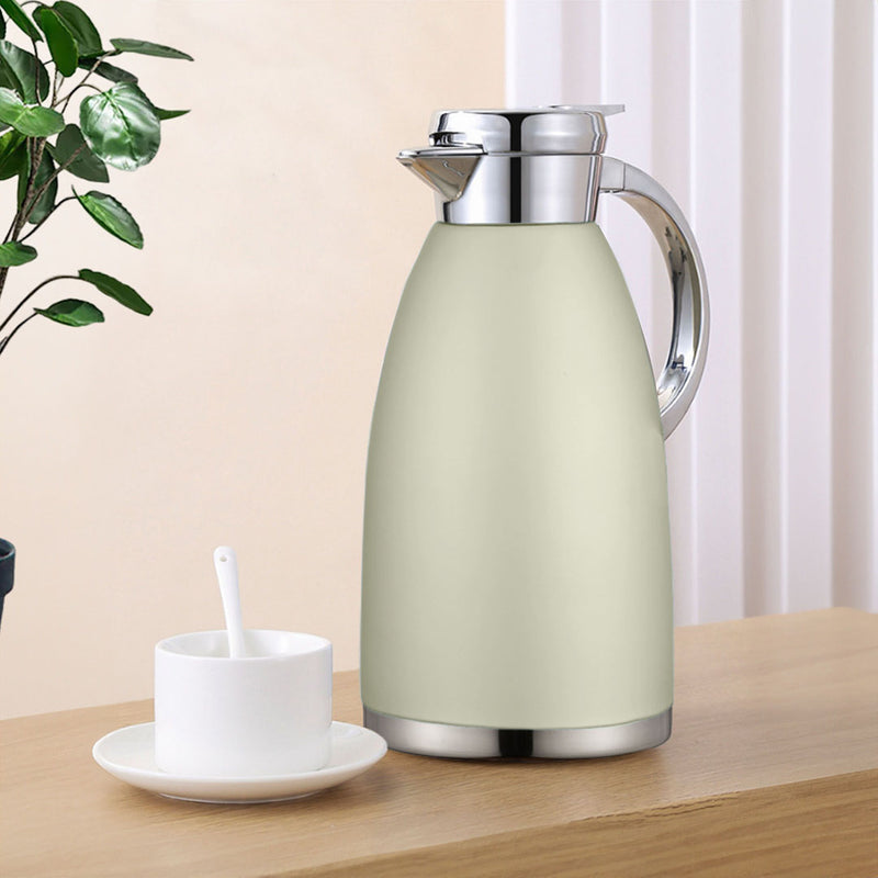 1.8L 3 Layer Vacuum Insulated Stainless Steel Flask Gold Wide Mouth Leak Proof