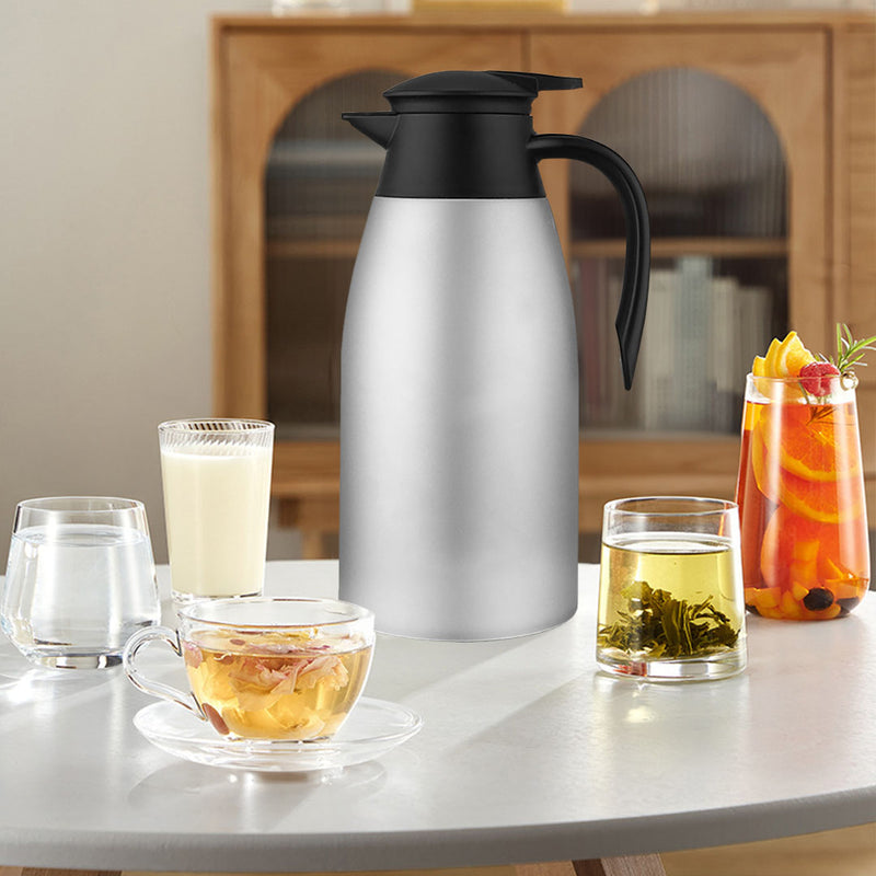 2X 1.5L Stainless Steel Vacuum Insulated Thermal Flask Silver Triple Layer