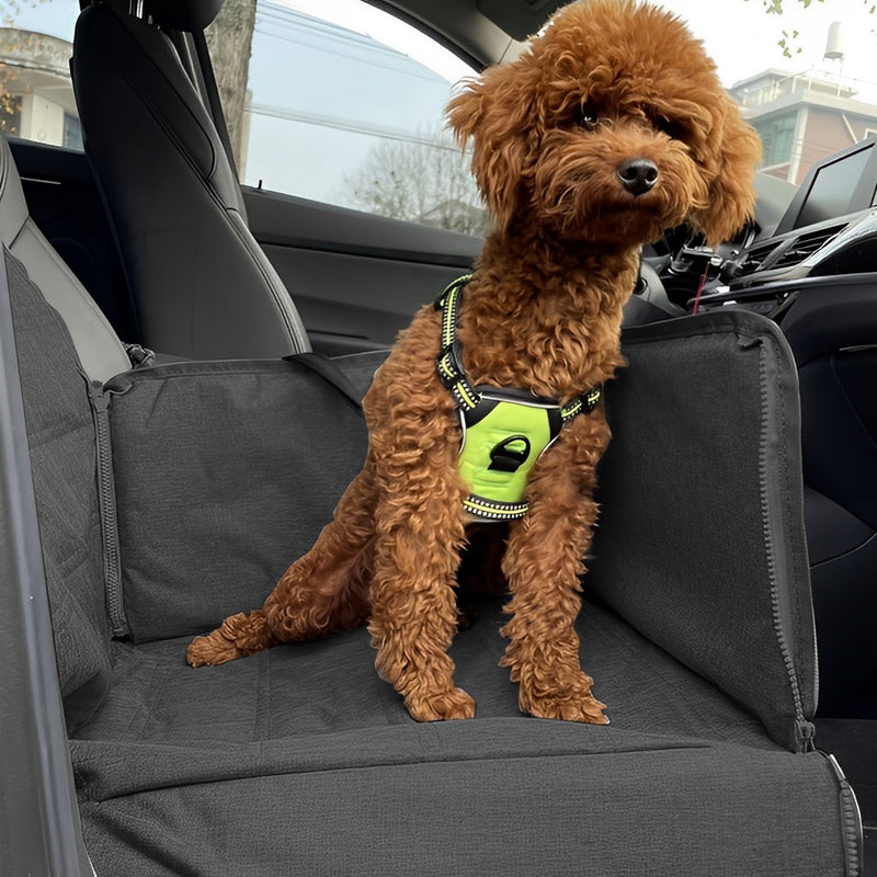 2X Black Oxford Car Pet Sitting Bag Breathable Non-Slip Portable Travel Bed