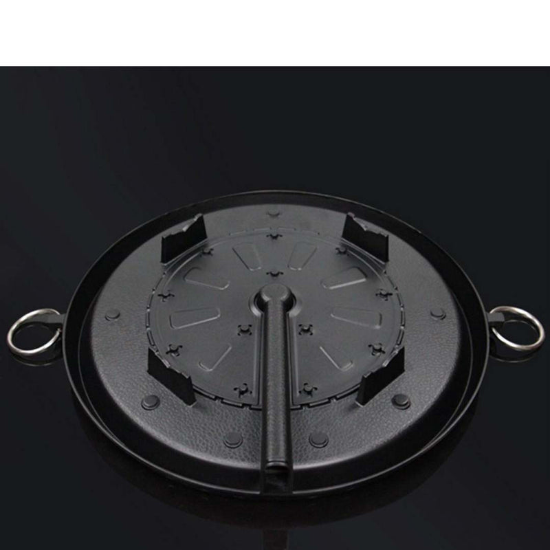 2X Stone Coated Round Grill Plate Non Stick PFOA Free Portable Korean Barbecue