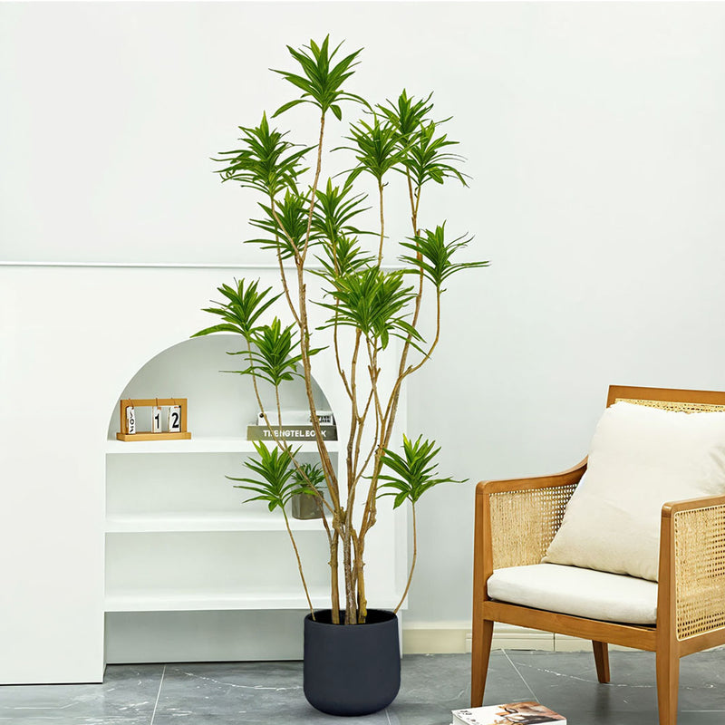 2X 170cm Lily Bamboo Artificial Tree 17 Branches Polyurethane Polyethylene Green