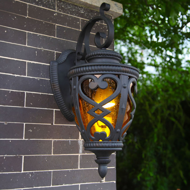 6X Wall Sconce Aluminum Glass 57cm Antique Bronze Outdoor Indoor