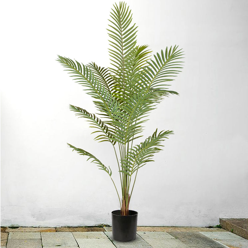Artificial Areca Palm Tree 210cm Polyethylene Green Realistic Indoor Pot