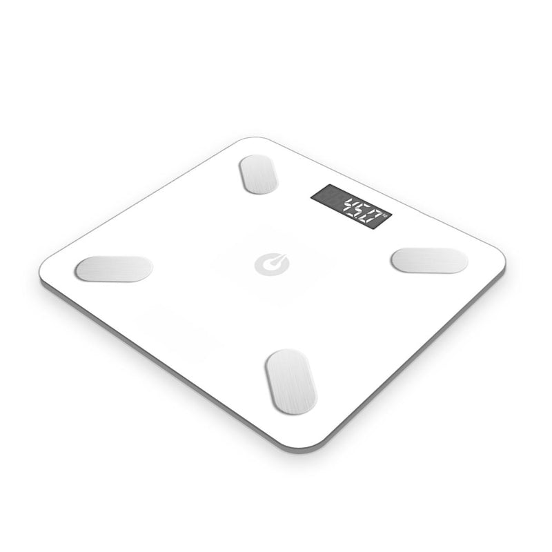 Bluetooth Digital Body Fat Scale 4 Sensors 8 Modes Bmi Weight 180kg White