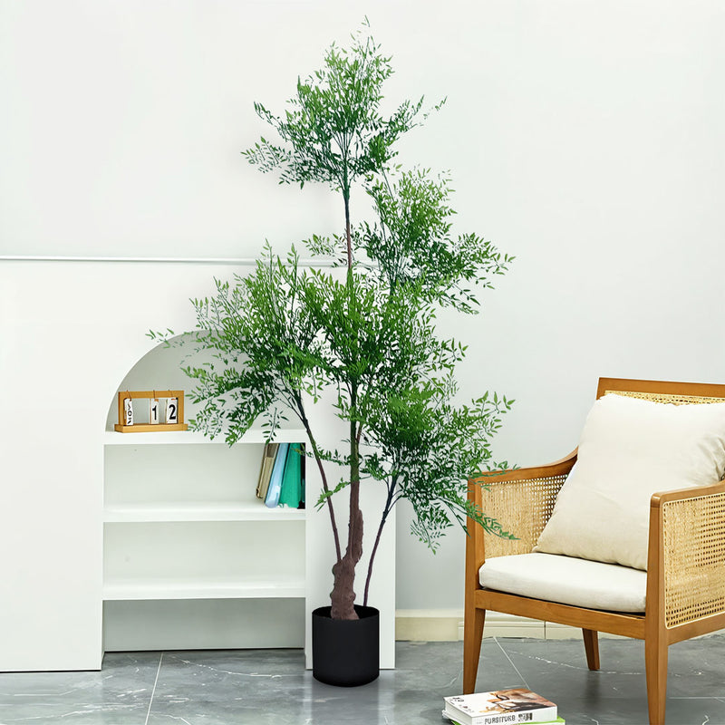 180cm Nandina Heavenly Bamboo Artificial Tree 5 Branches Realistic Green