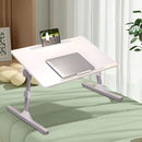 White Portable Foldable 60x40cm Laptop Bed Study Table Adjustable Height