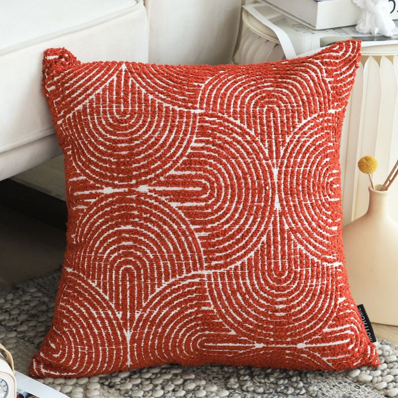 50Cm Red Velvet Oversized Lumbar Pillow Plush Indoor Outdoor Decorative Cushion