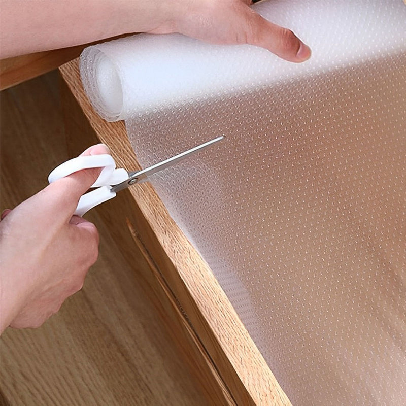 Transparent EVA Kitchen Drawer Cabinet Liner 50x300cm Non Slip Waterproof Mat