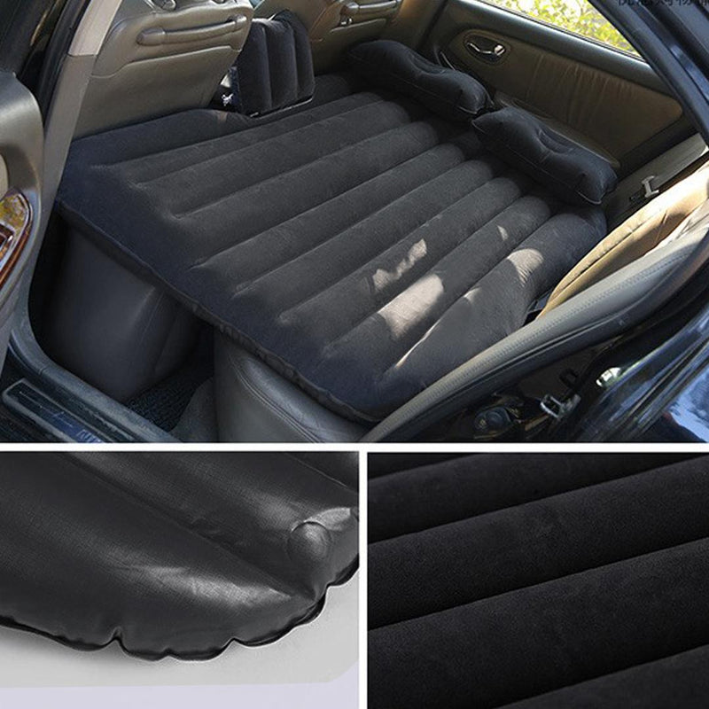 Inflatable Car Mattress Travel Camping Air Bed Portable Easy Clean Grey 138cm
