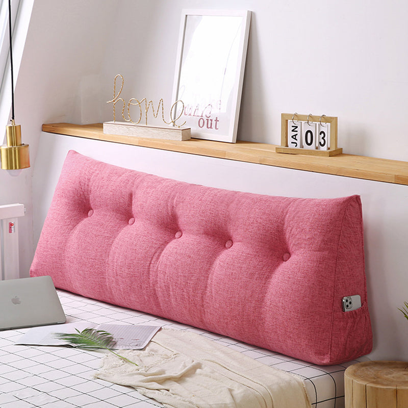 4X 150cm Triangular Wedge Bed Pillow Polyester Pp Filling Pink Tufted Backrest