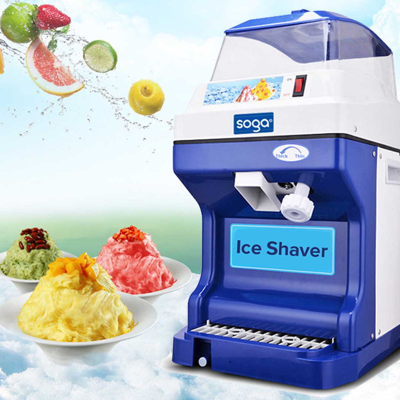 Commercial Stainless Steel Ice Shaver 300W 180KG/h 80 Pieces Snow Cone Maker
