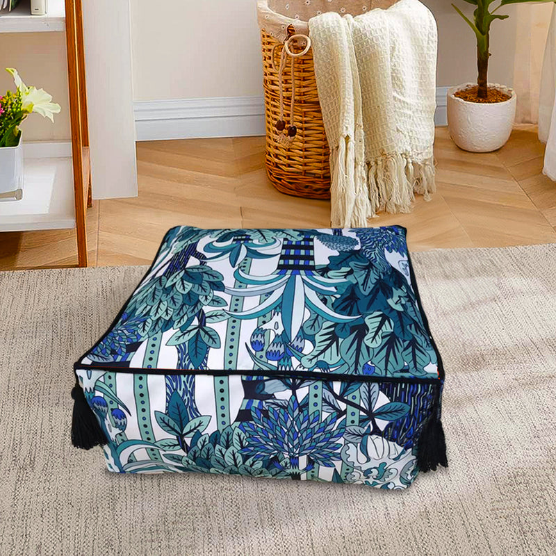 2X 50cm Polyester Fiber Floor Pouf Cushion EPP Particle Fill Multicolor