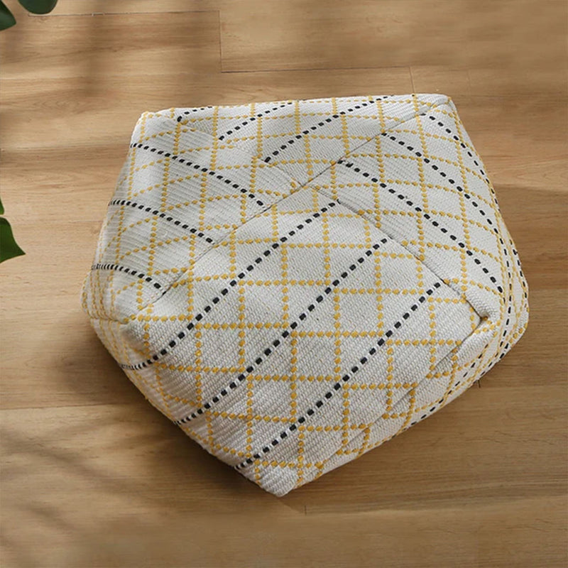 2X 53cm Pouf Cushion Polyester Cotton Epp Particle Insert Multicolor