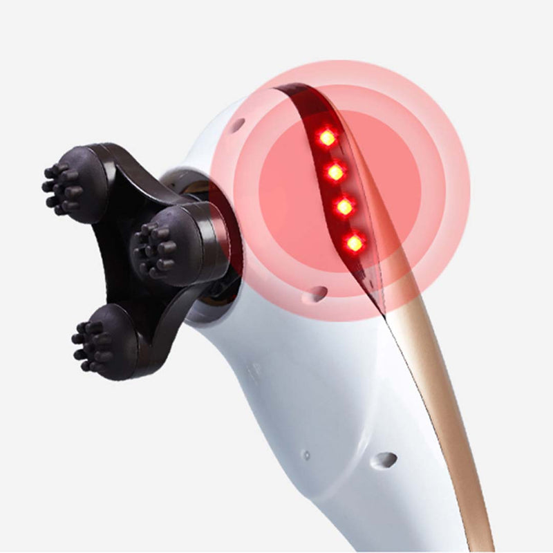 2X Handheld Massager 6 Interchangeable Heads Dual Speed Deep Tissue Gold