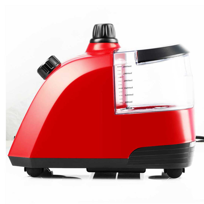 Garment Steamer Portable Dual Heat 80min 1800W Red With Adjustable Hanger