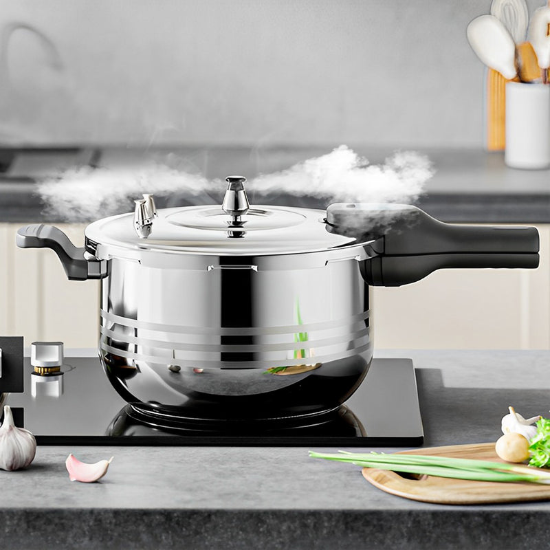 10L Commercial Stainless Steel Pressure Cooker 26cm 18/10 Induction Ready