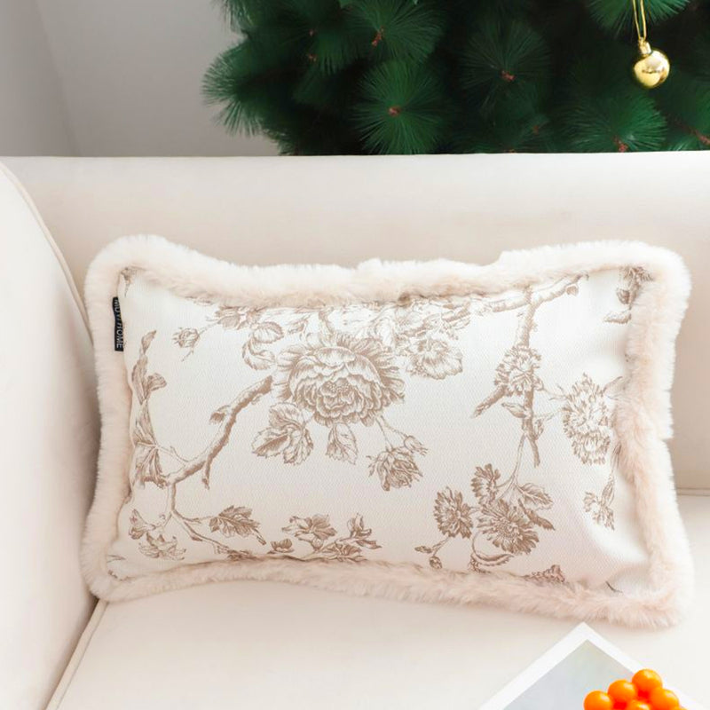 2X Velvet Tassel Throw Pillow 30x50CM Plush Sofa Multicolor