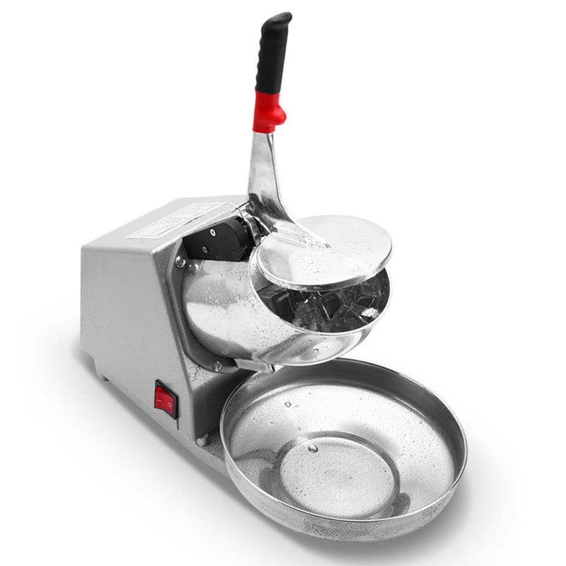 2X Commercial Stainless Steel 300W Ice Shaver Crusher 65KgHr Heavy Duty