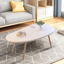 White Nordic Coffee Table 80x40cm Modern Style Durable Wood Legs Living Room