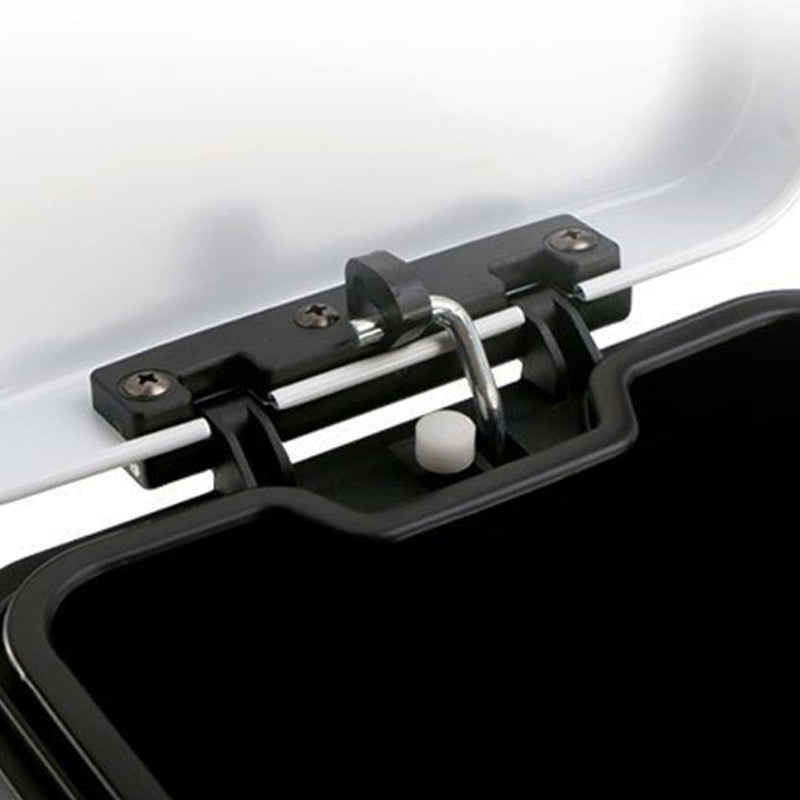 4X 12L Stainless Steel Foot Pedal Trash Bin Square White Soft Close Lid