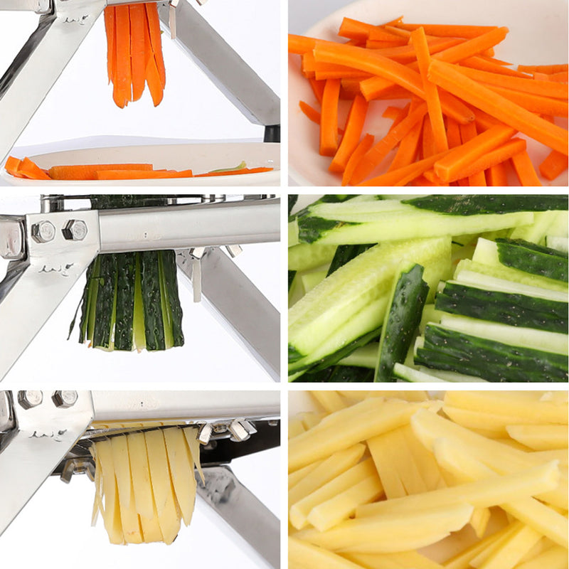 Potato French Fry Vegetable Cutter Stainless Steel 3 Blades Commercial Home Use