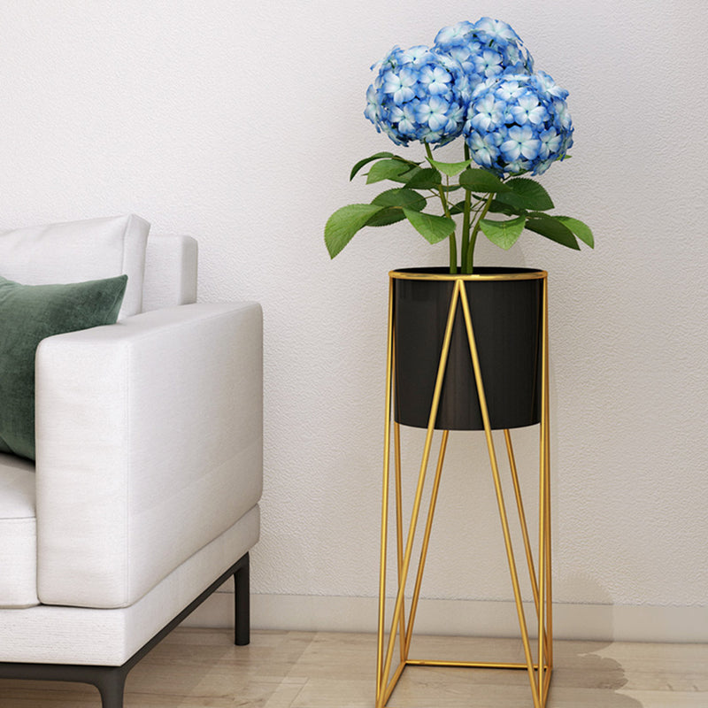4X 50cm Gold Metal Plant Stand Detachable Black Enamel Pot Corner Indoor