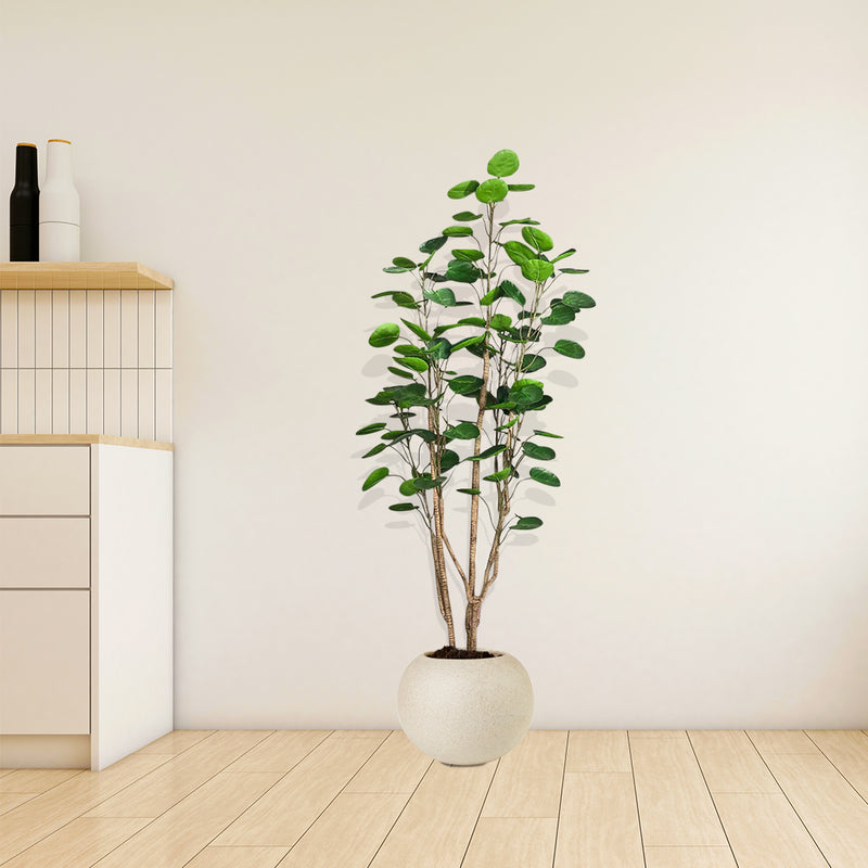 150cm Artificial Polyscias Scutellaria Tree Plastic PU Adjustable Green Indoor Decor