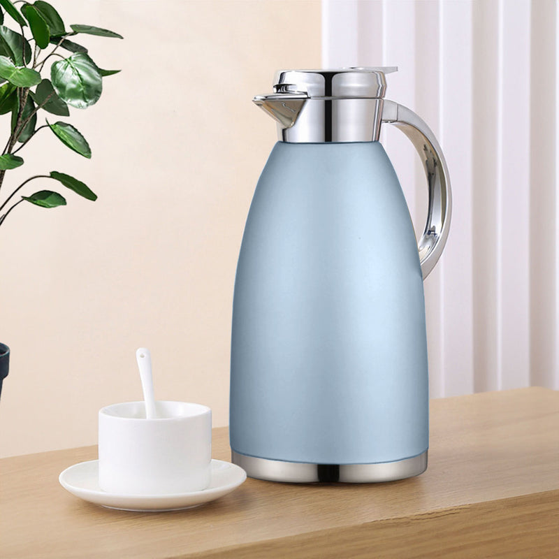 2.3L Blue 3 Layer Vacuum Insulated Stainless Steel Flask Wide Mouth Leakproof Lid
