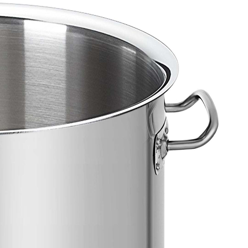 304 Stainless Steel Brew Kettle 33L 35x35cm No Lid Beer Valve Weldless