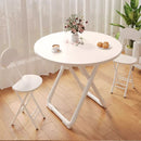 White Minimalist Wood Table 80cm Modern Design Versatile Dining Work Surface