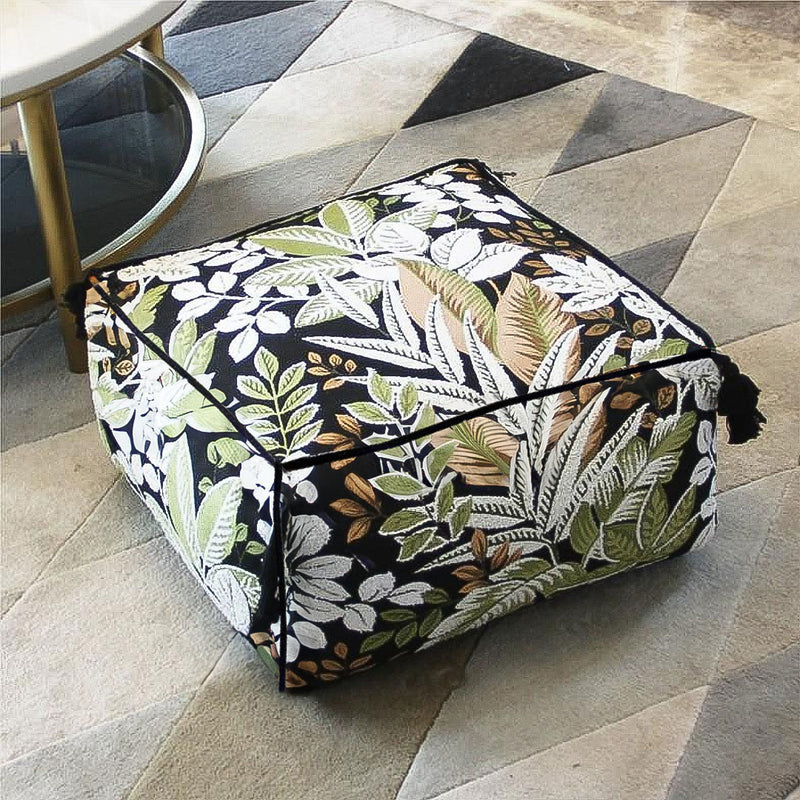2X 50x50x25cm Polyester Fiber Pouf Cushion EPP Particle Inserts Multicolor