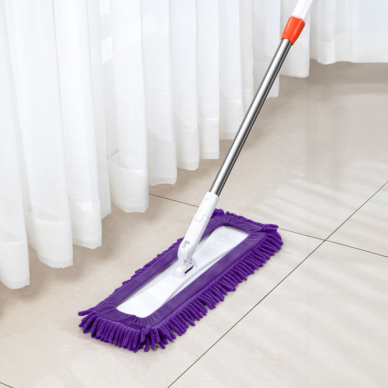 Microfiber Flat Mop 60x12cm 6 Piece 150cm Stainless Steel Handle