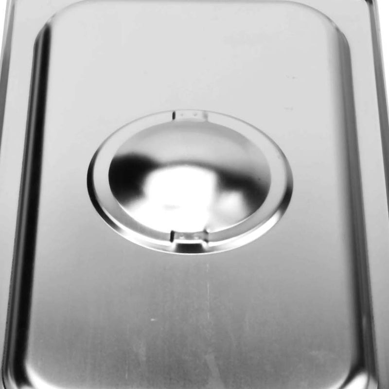 12X Gastronorm Pan Lid Stainless Steel 265x325mm Half Size Center Handle