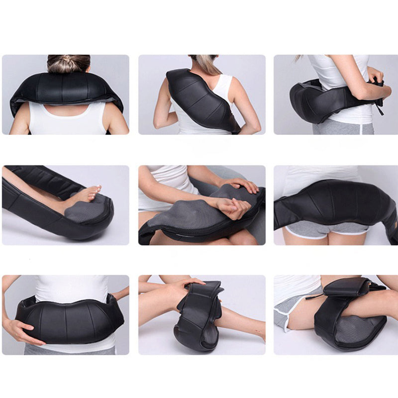 Electric Kneading Shiatsu Neck Shoulder Back Arm Massager Infrared Heat Black