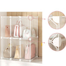 1 Tier Polypropylene Handbag Storage Organizer Box Portable Transparent 71cm
