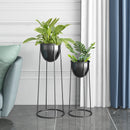 2X 70cm Tall Round Black Metal Plant Stand With Flower Pot Holder Wire Rack