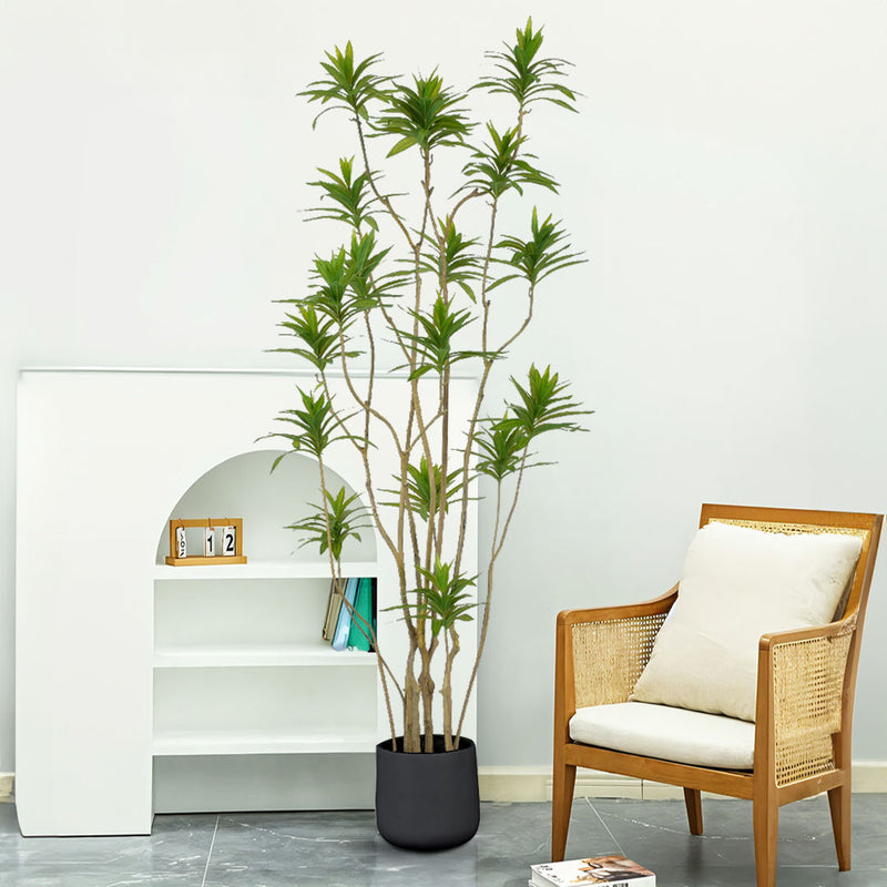 2X 190cm Artificial Lily Bamboo Tree Home Office Decor Green Plastic Durable