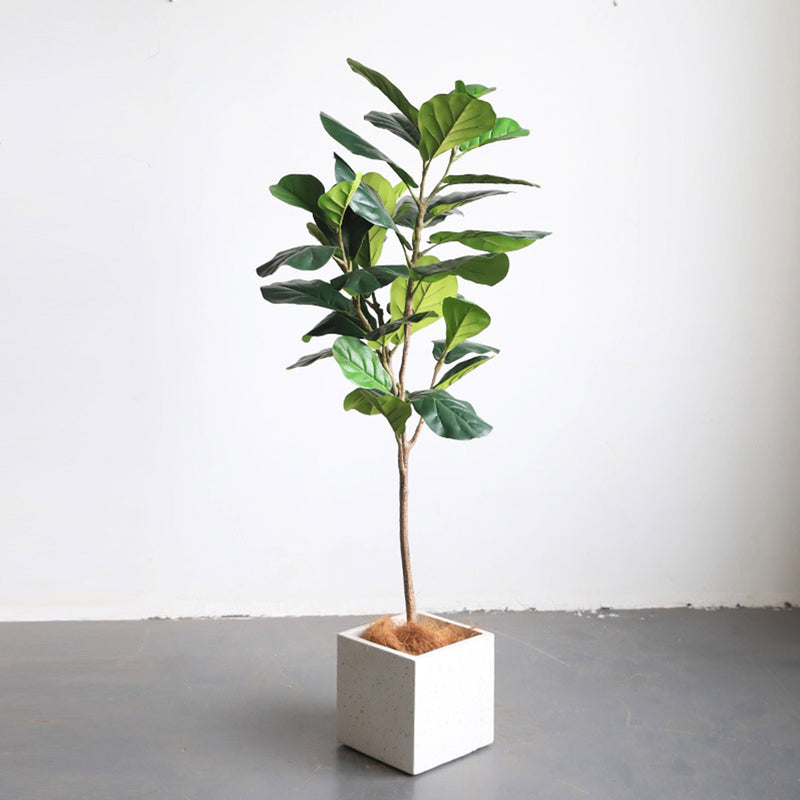 2X Artificial Potted Tree Polyethylene 155cm Realistic Green 36 Leaves Indoor