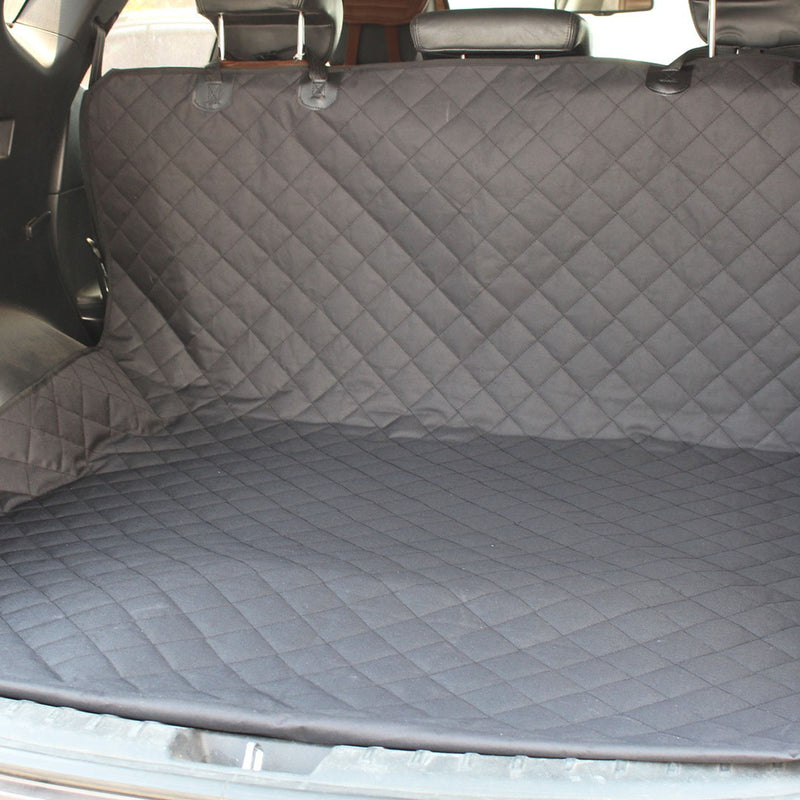 2X Premium Car Trunk Pet Mat Waterproof Non Slip Black Cloth 44x106x51x132cm