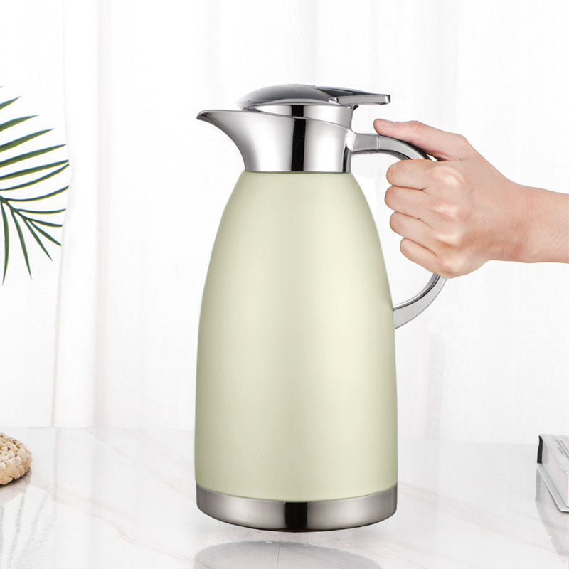 1.8L 3 Layer Vacuum Insulated Stainless Steel Flask Gold Wide Mouth Leak Proof