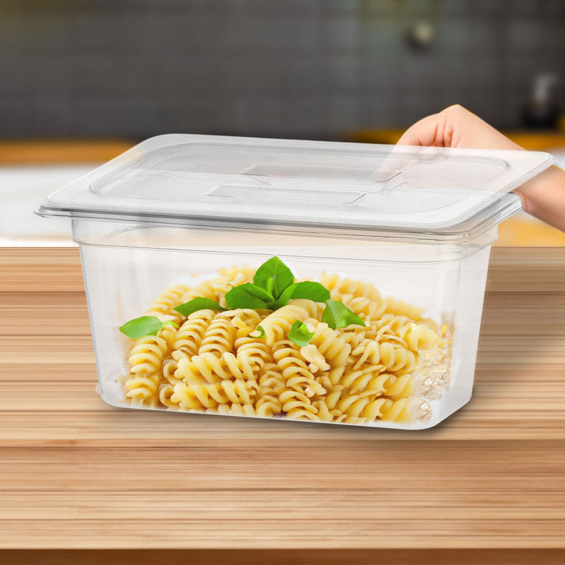 150mm Polycarbonate Gastronorm GN Pan 1/3 Food Tray Bundle of 2 with Lids