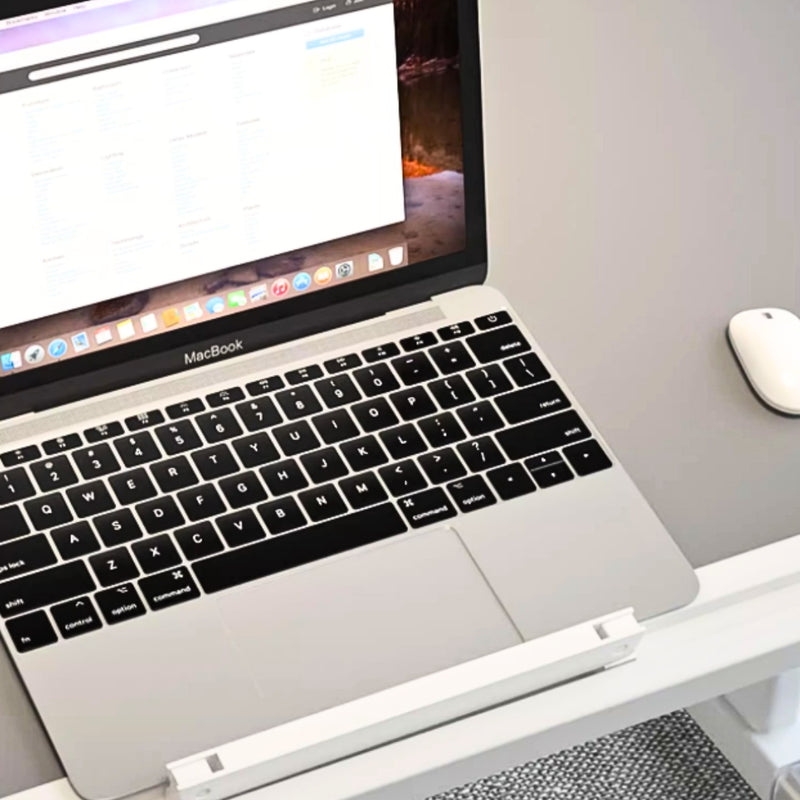 Portable Foldable Laptop Bed Table 60X40cm Adjustable Light Gray Tablet Slot