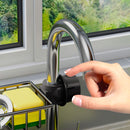 Black Aluminum Kitchen Sink Organizer Soap Sponge Caddy Rack Compact Design
